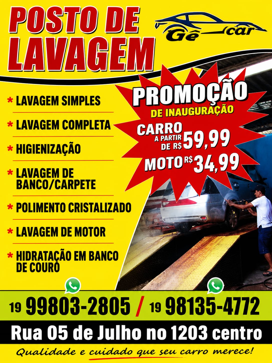 POSTO DE LAVAGEM GÊ CAR